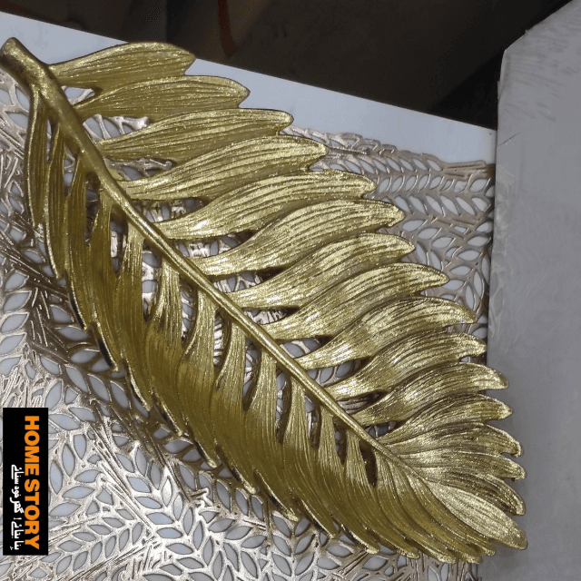 Resin Leaf Decoration Set Of Two
