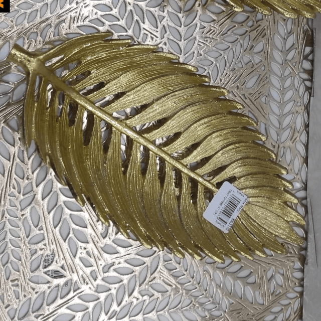 Resin Leaf Decoration Set Of Two